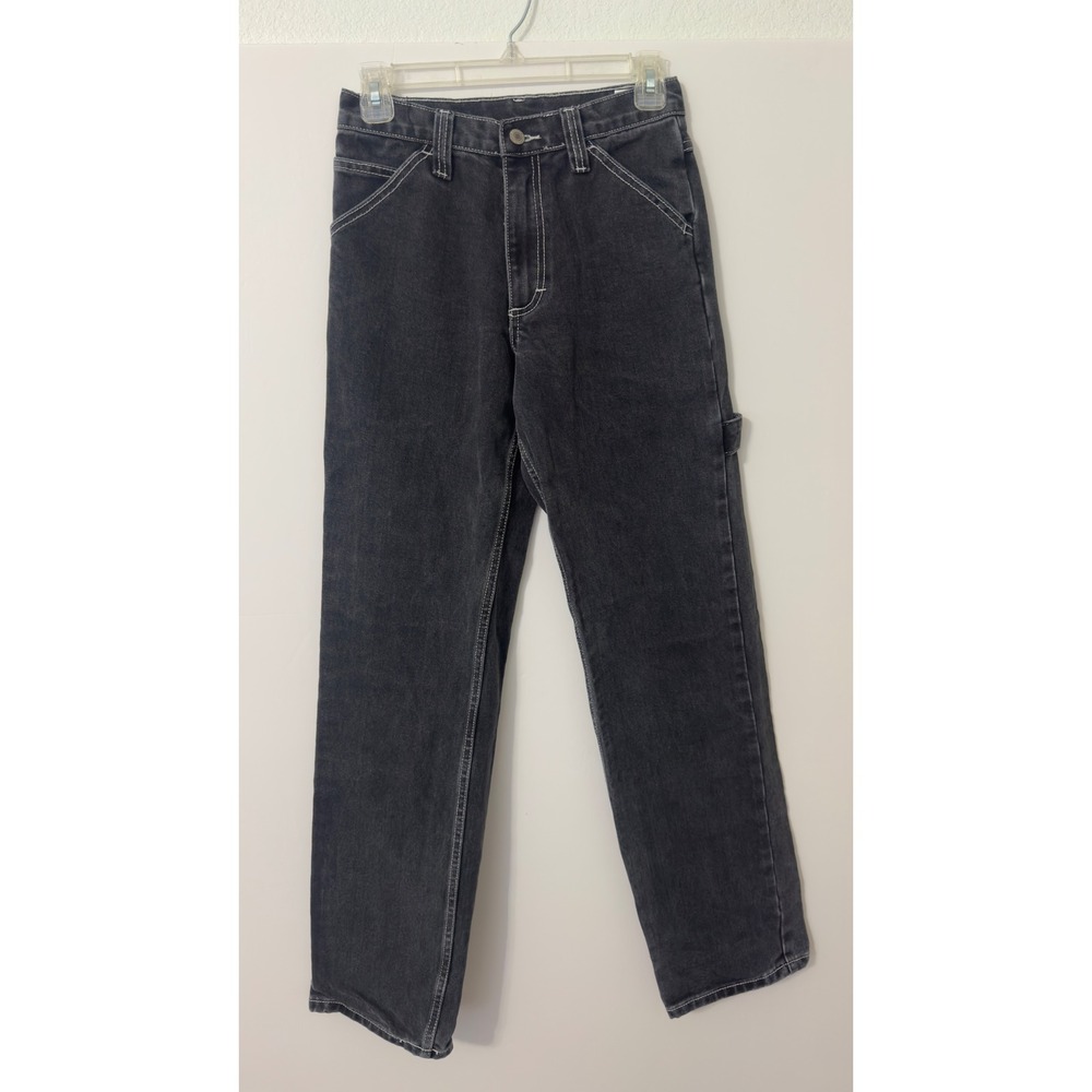 J. Galt Brandy Melville Carpenter Jeans Womens S Black Hammer Loop Grunge Indie